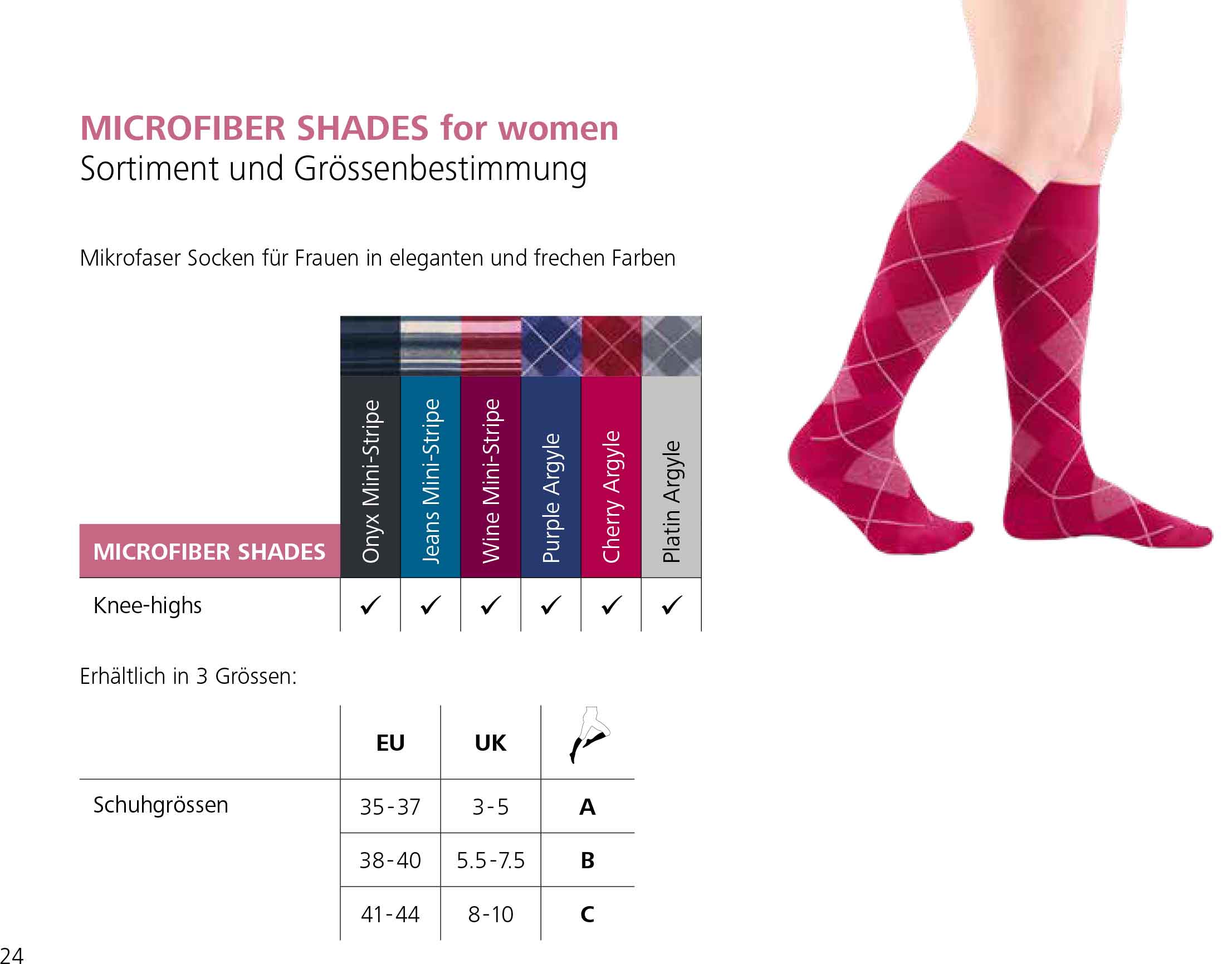 Sigvaris Wadenstrumpf A-D Microfiber Shades for Women
