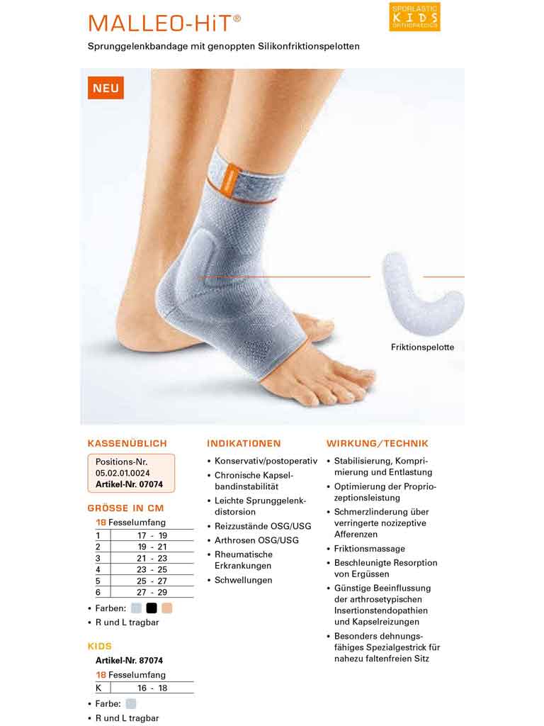 Sprunggelenkbandage Sporlastic Malleo-Hit