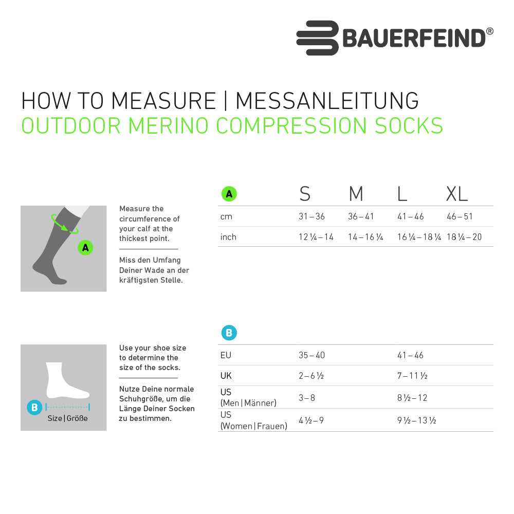 Bauerfeind Outdoor Merino Compression Socks Damen