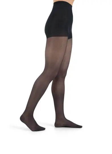 Das Bild zeigt die Sigvaris Panty A-T Delilah 140D Mesh, eine elegante, blickdichte Kompressionsstrumpfhose.